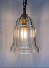 Load image into Gallery viewer, Antique Clear Glass Bell Shape Pendant Light
