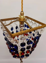 Load image into Gallery viewer, A rare and Unusual Square Framed Vintage Crystal Basket