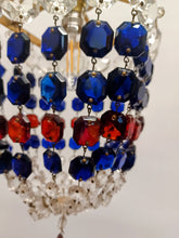 Load image into Gallery viewer, A rare and Unusual Square Framed Vintage Crystal Basket