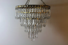 Load image into Gallery viewer, SOLD - Beautiful Vintage 4 Tier Cycle prism Crystal Chandelier