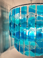Load image into Gallery viewer, Aqua Wave two tiered contemporary Chandelier