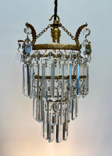 Load image into Gallery viewer, Stunning 3 Tier Crown Waterfall Chandelier.