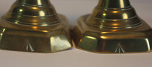 Load image into Gallery viewer, Lovely pair of Antique Brass Candle sticks