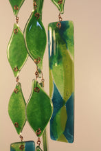 Load image into Gallery viewer, Lucky Buddha Tealight Windchime upcycled from recycled glass candle holder