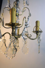 Load image into Gallery viewer, SOLD - French Louis XVI Style Brass and Cut Crystal Chandelier