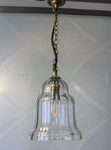 Load image into Gallery viewer, Antique Clear Glass Bell Shape Pendant Light