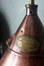 Load image into Gallery viewer, Antique Copper "British Vacuum Washer Company" Funnel light