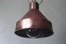 Load image into Gallery viewer, Antique Copper Funnel light - Stunning Re-purposed Industrial Copper light