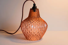 Load image into Gallery viewer, SOLD -Vintage Pink Glass Pendant Light