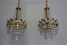 Load image into Gallery viewer, SOLD Pair of 1970's Retro pendant Chandelier shades