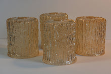 Load image into Gallery viewer, Vintage 60's 70's Textured Bark Retro Glass Lamp Light Shades x 4 Whitefriars Style