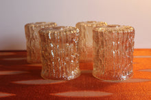 Load image into Gallery viewer, Vintage 60's 70's Textured Bark Retro Glass Lamp Light Shades x 4 Whitefriars Style