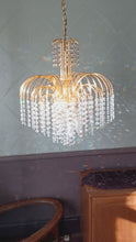 Load and play video in Gallery viewer, Stunning Mid-Century 5 tier Waterfall Chandelier