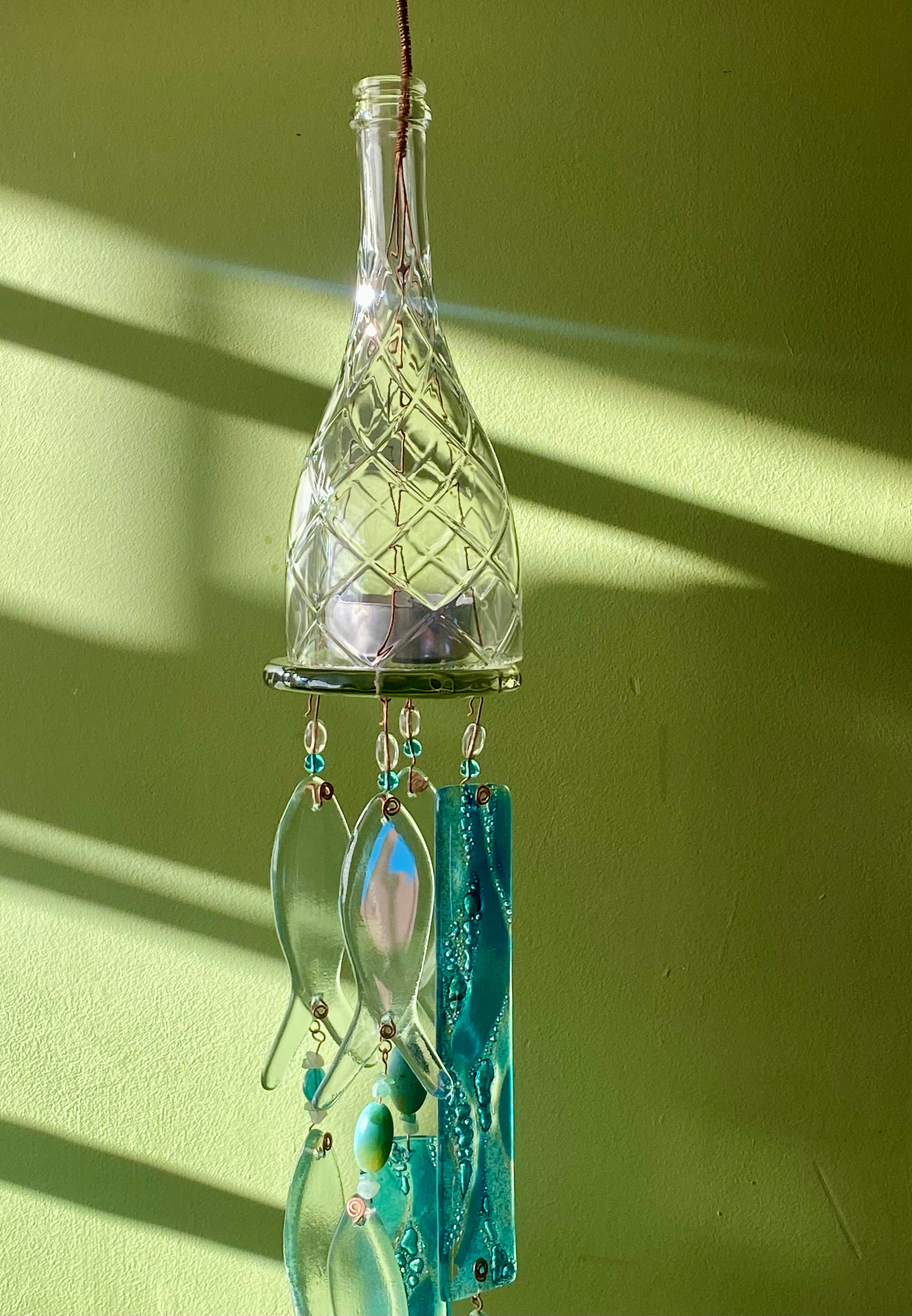 Wind chime suncatcher & candle holder Jewel Street Lighting