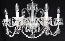 Load image into Gallery viewer, Crystal Clear 6 arm Chandelier with 2 matching wall lights