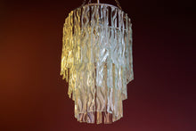 Load image into Gallery viewer, Bespoke Fused Recycled Glass 3 Tier Wave Chandelier