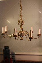 Load image into Gallery viewer, Rococo French Style Solid Brass Cherub 7 Arm Chandelier