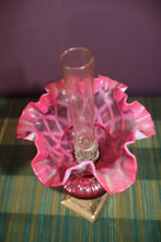 Load image into Gallery viewer, Pair of French Cranberry Guardard Oil Lamps