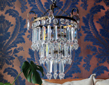 Load image into Gallery viewer, SOLD - Stunning 3 Tier Crown Waterfall chandelier