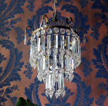 Load image into Gallery viewer, SOLD - Stunning 3 Tier Crown Waterfall chandelier