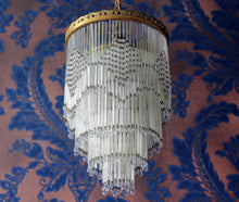 Load image into Gallery viewer, SOLD Stunning Art Deco style Vintage 3 Tier Waterfall Chandelier