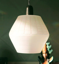 Load image into Gallery viewer, SOLD - An elegant Mid Century Vintage White Opaque Glass Pendant Light Shade.