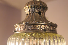 Load image into Gallery viewer, SOLD - Retro 60's vintage ornate gold glass swag lamp