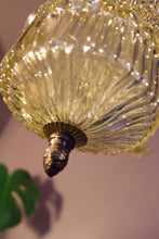 Load image into Gallery viewer, SOLD - Retro 60's vintage ornate gold glass swag lamp