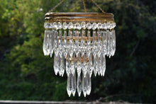 Load image into Gallery viewer, Sold out more stock coming soon Beautiful vintage 3 tier Emess Waterfall Crystal light shade