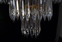 Load image into Gallery viewer, Sold out more stock coming soon Beautiful vintage 3 tier Emess Waterfall Crystal light shade