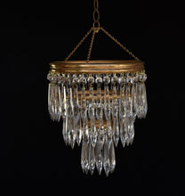 Load image into Gallery viewer, Sold out more stock coming soon Beautiful vintage 3 tier Emess Waterfall Crystal light shade