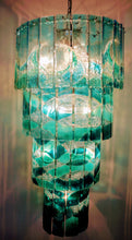 Load image into Gallery viewer, Bespoke Fused Glass Chandelier "SALTBURN TIDES"