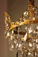Load image into Gallery viewer, SOLD - Opulent Rococo Style Crown Pear Crystal Waterfall Chandelier