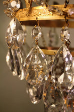 Load image into Gallery viewer, SOLD - Opulent Rococo Style Crown Pear Crystal Waterfall Chandelier