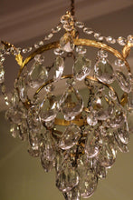 Load image into Gallery viewer, SOLD - Opulent Rococo Style Crown Pear Crystal Waterfall Chandelier