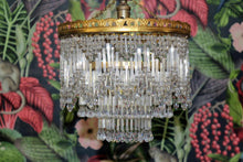 Load image into Gallery viewer, SOLD Stunning Art Deco style Vintage 3 Tier Waterfall Chandelier
