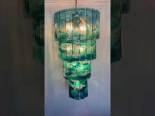 Load and play video in Gallery viewer, Bespoke Fused Glass Chandelier "SALTBURN TIDES"