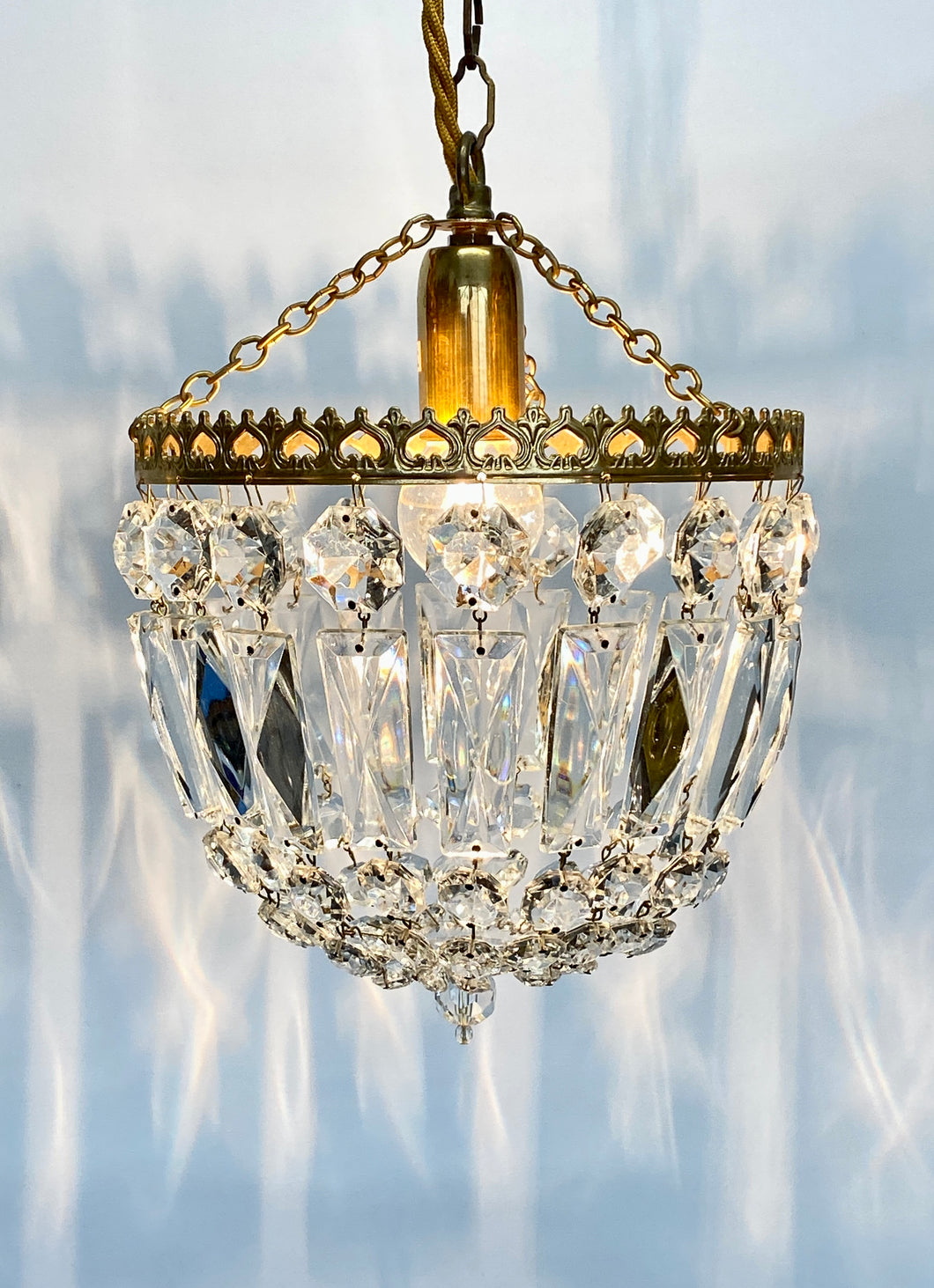 Vintage bag chandelier