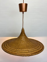 Load image into Gallery viewer, Vintage wicker boho style pendant light
