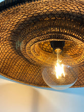 Load image into Gallery viewer, vintage boho wicker cooli pendant light
