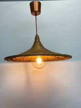 Load image into Gallery viewer, Vintage wicker boho style pendant light
