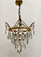 Load image into Gallery viewer, Chandelier four tier waterfall chandelier with an abundance of large pear drop crystals
