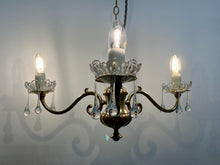 Load image into Gallery viewer, Timeless Brass three arm Chandelier
