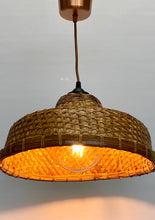 Load image into Gallery viewer, vintage coolie wicker light
