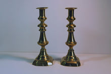 Load image into Gallery viewer, Lovely pair of Brass Candle sticks
