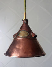 Load image into Gallery viewer, Antique Copper &quot;British Vacuum Washer Company&quot; Funnel light
