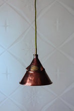 Load image into Gallery viewer, Antique Copper &quot;British Vacuum Washer Company&quot; Funnel light
