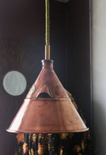 Load image into Gallery viewer, Antique Copper &quot;British Vacuum Washer Company&quot; Funnel light
