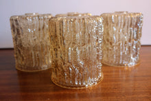 Load image into Gallery viewer, Vintage 60&#39;s 70&#39;s Textured Bark Retro Glass Lamp Light Shades x4 Whitefriars Style

