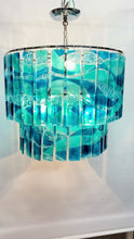 Load and play video in Gallery viewer, Aqua Wave two tiered contemporary Chandelier
